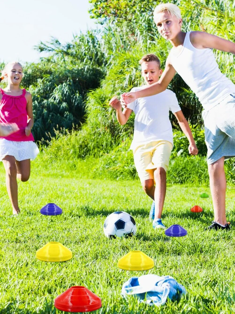 60/30 Pack Soccer Training Cones - Agility Cones with Carry Bag, Sturdy Disc Con
